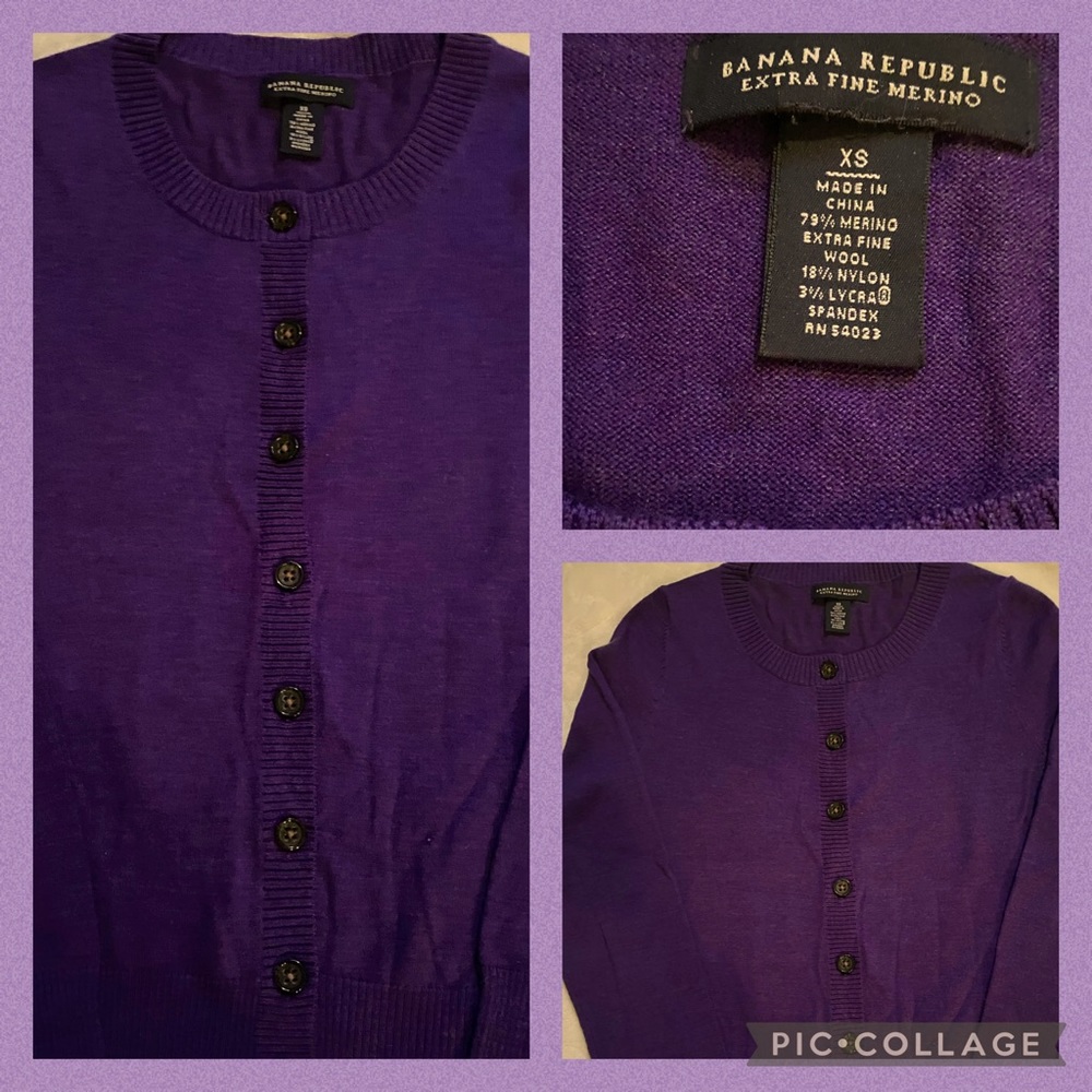 Banana Republic women’s merino wool sweater-plum